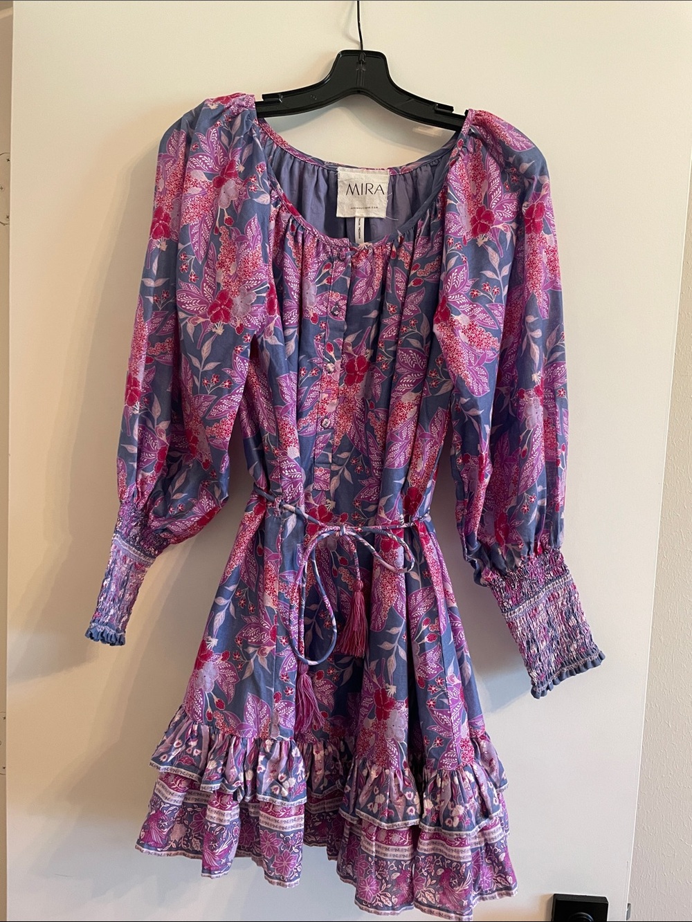 Mira Boutique ruffle long sleeve dress
